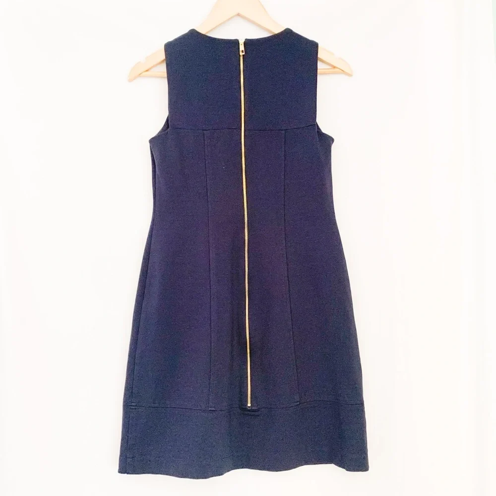 Vince Camuto Soft Navy Blue Sailor Full Back Zip Sleeveless Dress-Size 2 - Picture 8 of 13